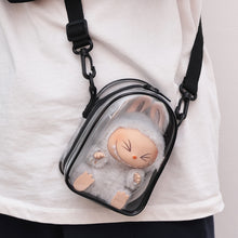 Load image into Gallery viewer, For 17cm Labubu V2 V3 15cm Cotton Doll Outfit Crossbody Pain Bag PVC Storage Bag Dolls Display Bag