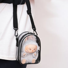 Load image into Gallery viewer, For 17cm Labubu V2 V3 15cm Cotton Doll Outfit Crossbody Pain Bag PVC Storage Bag Dolls Display Bag