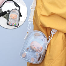 Load image into Gallery viewer, For 17cm Labubu V2 V3 15cm Cotton Doll Outfit Crossbody Pain Bag PVC Storage Bag Dolls Display Bag