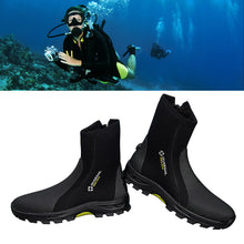 Load image into Gallery viewer, 1Pair 5MM High-Top Hard-Soled Diving Boots Outdoor Beach Canyoning Snorkeling Flippers Anti-Slip Wear-Resistant Diving Equipment