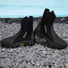 Load image into Gallery viewer, 1Pair 5MM High-Top Hard-Soled Diving Boots Outdoor Beach Canyoning Snorkeling Flippers Anti-Slip Wear-Resistant Diving Equipment