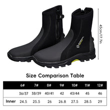 Load image into Gallery viewer, 1Pair 5MM High-Top Hard-Soled Diving Boots Outdoor Beach Canyoning Snorkeling Flippers Anti-Slip Wear-Resistant Diving Equipment