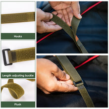 Load image into Gallery viewer, 2PCS 110*2.5CM Outdoor Self-Adhesive Cloth Binding Straps Portable Camping Tents Tianmu Picnic Mats Nylon Binding Ropes