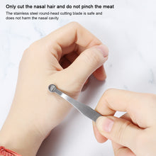 Load image into Gallery viewer, Stainless Steel Nose Hair Clip Round Head Circular Manual Press Type Men's Beard and Nose Hair Clipper
