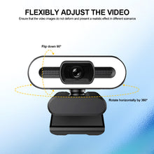 Load image into Gallery viewer, Full HD 1080P 2K 4K Webcam PC Laptop Auto Focus Webcam Live Streaming Flexible with Microphone Live Broadcast and Light