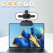 Load image into Gallery viewer, Full HD 1080P 2K 4K Webcam PC Laptop Auto Focus Webcam Live Streaming Flexible with Microphone Live Broadcast and Light