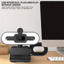 Load image into Gallery viewer, Full HD 1080P 2K 4K Webcam PC Laptop Auto Focus Webcam Live Streaming Flexible with Microphone Live Broadcast and Light