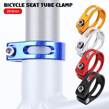 Load image into Gallery viewer, Aluminum Alloy Bicycle Seat Post Clamp Bolt Screw Lock 28.6mm Saddle Seatpost Tube Clamp For MTB Road Bike Fixed Gear