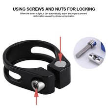 Load image into Gallery viewer, Aluminum Alloy Bicycle Seat Post Clamp Bolt Screw Lock 28.6mm Saddle Seatpost Tube Clamp For MTB Road Bike Fixed Gear