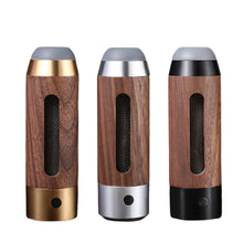 Load image into Gallery viewer, Car Walnut Ashtray Handmade Environmental Driving Cigarette Holder USB Charge Anti Fly Ash Portable Creative Ashtray Smoking Accessories