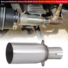 Load image into Gallery viewer, Motorcycle Modification Exhaust Pipe Middle Section 28-45mm Adapter 51mm Exhaust Section Non-destructive Install