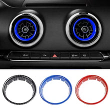 Load image into Gallery viewer, 4Pcs Car Air Outlet Cover Decoration Ring Stickers Decal Instruments for Audi A3 S3 Q2 2014-2020 Auto Interior Accessories
