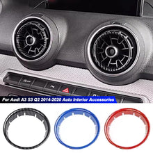 Load image into Gallery viewer, 4Pcs Car Air Outlet Cover Decoration Ring Stickers Decal Instruments for Audi A3 S3 Q2 2014-2020 Auto Interior Accessories