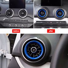 Load image into Gallery viewer, 4Pcs Car Air Outlet Cover Decoration Ring Stickers Decal Instruments for Audi A3 S3 Q2 2014-2020 Auto Interior Accessories