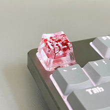Load image into Gallery viewer, High Quality Epoxy DIY Translucent Leaves Dry Flowers Paper Cross Axis Mechanical Keyboard Keycap Universal Accessories