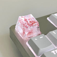 Load image into Gallery viewer, High Quality Epoxy DIY Translucent Leaves Dry Flowers Paper Cross Axis Mechanical Keyboard Keycap Universal Accessories