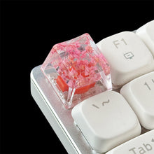 Load image into Gallery viewer, High Quality Epoxy DIY Translucent Leaves Dry Flowers Paper Cross Axis Mechanical Keyboard Keycap Universal Accessories