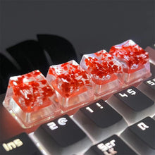 Load image into Gallery viewer, High Quality Epoxy DIY Translucent Leaves Dry Flowers Paper Cross Axis Mechanical Keyboard Keycap Universal Accessories
