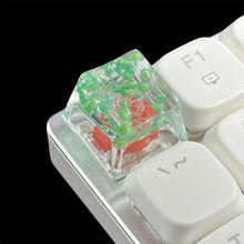 Load image into Gallery viewer, High Quality Epoxy DIY Translucent Leaves Dry Flowers Paper Cross Axis Mechanical Keyboard Keycap Universal Accessories
