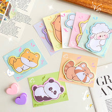 Load image into Gallery viewer, Cute Animal Sticky Notes Cute Cartoon Memo Pad Ins Kawaii Stationery Posted Tabs Its Memo Message Paper School Supplies