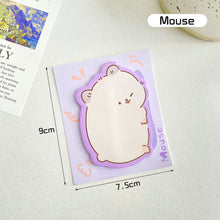 Load image into Gallery viewer, Cute Animal Sticky Notes Cute Cartoon Memo Pad Ins Kawaii Stationery Posted Tabs Its Memo Message Paper School Supplies