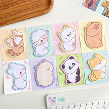 Load image into Gallery viewer, Cute Animal Sticky Notes Cute Cartoon Memo Pad Ins Kawaii Stationery Posted Tabs Its Memo Message Paper School Supplies