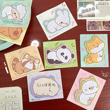 Load image into Gallery viewer, Cute Animal Sticky Notes Cute Cartoon Memo Pad Ins Kawaii Stationery Posted Tabs Its Memo Message Paper School Supplies