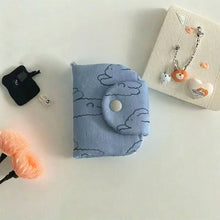 Load image into Gallery viewer, Korea Style Cartoon Fabric Card Holder Bags Mini Storage Pouch Keychain Pendant Charm