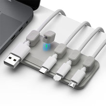 Load image into Gallery viewer, Magnetic Mouse Cable Wire Organizer Desktop Cable Clip Protector Cord Winder Row Plug Fixed USB Charging Line Holder Magnet