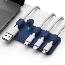Load image into Gallery viewer, Magnetic Mouse Cable Wire Organizer Desktop Cable Clip Protector Cord Winder Row Plug Fixed USB Charging Line Holder Magnet