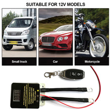 Load image into Gallery viewer, 12V Car Wireless Remote Control Battery Cutoff Switch Disconnect Auto Relay LED Display Anti-loss Power Off Leakage Protector
