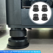 Load image into Gallery viewer, 4Pcs 3D Printer Anti Vibration Feet Pad Anti-slip Anti-Shock Dust-proof Rubber Foot Pad For Bambu Lab P1P/P1S/X1/X1C/A1/A1 min Bamboo