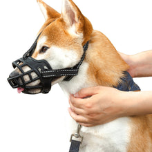Load image into Gallery viewer, Anti Barking Dog Muzzle For Small Large Dogs Adjustable Mesh Breathable Pet Mouth Muzzles Nylon Straps Dog Accessories