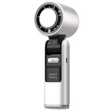 Load image into Gallery viewer, 4000mAh USB Rechargeable Fan Handheld Ice Cooling Fan Refrigeration Turbo Digital Display Electric Fan Office Desktop Outdoor