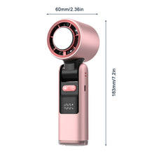 Load image into Gallery viewer, 4000mAh USB Rechargeable Fan Handheld Ice Cooling Fan Refrigeration Turbo Digital Display Electric Fan Office Desktop Outdoor