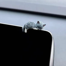 Load image into Gallery viewer, Car Ornament Center Console Navigator Screen Sleeping Cat Decoration For Computer Display Lying Cat Animal Sculpture