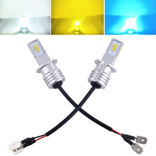 Load image into Gallery viewer, Pair 80W H3 Car Headlight 3570 2SMD LED Bulb Head Lamp 4000LM LED Chips Fog Bulb 6000K White Blue Yellow DC12V 24V