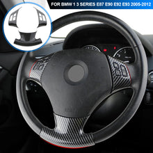 Load image into Gallery viewer, 3Pcs/Set Carbon Fiber Steering Wheel Cover Decorative Patch For BMW 1 3 Series E87 E90 E92 E93 2005-2012