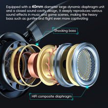 Load image into Gallery viewer, 5.1 Over-Ear Bluetooth Headphones ANC Noise Cancellation Long-Lasting Wireless Sports Headphones Type-C Charging