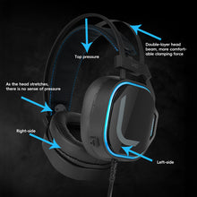 Load image into Gallery viewer, Professional Gaming E-Sports Headphones With RGB Lighting Over-Ear Wired Headphones With Microphone For Laptops Computers