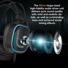 Load image into Gallery viewer, Professional Gaming E-Sports Headphones With RGB Lighting Over-Ear Wired Headphones With Microphone For Laptops Computers