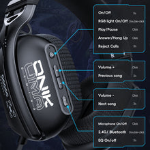 Load image into Gallery viewer, 5.3 Three-Mode E-Sports Gaming Headphones With Pluggable Microphone RGB Lighting Effect Over-Ear Noise-Cancelling Bluetooth Headphones