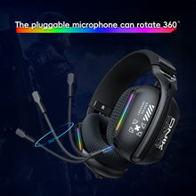 Load image into Gallery viewer, 5.3 Three-Mode E-Sports Gaming Headphones With Pluggable Microphone RGB Lighting Effect Over-Ear Noise-Cancelling Bluetooth Headphones