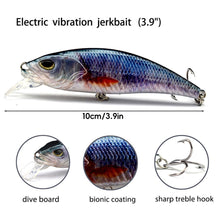 Load image into Gallery viewer, 1PC 10CM/16G Rechargeable LED Green Light Lure Bait ABS Electronic Mechanical Vibration Long Casting Fishing Bait
