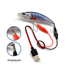 Load image into Gallery viewer, 1PC 10CM/16G Rechargeable LED Green Light Lure Bait ABS Electronic Mechanical Vibration Long Casting Fishing Bait