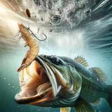 Load image into Gallery viewer, 10PCS/Box Live Shrimp Spring Back Hook Live Shrimp Fixed Carbon Steel Hook With Barbs Straight Handle Sea Fishing Hook