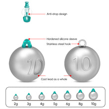 Load image into Gallery viewer, 5PCS Detachable Soft Core Anti-Injury Wire Running Lead Pendant With No-Binding Position Beans Anti-Water Running Spherical Running Lead