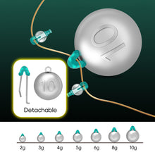 Load image into Gallery viewer, 5PCS Detachable Soft Core Anti-Injury Wire Running Lead Pendant With No-Binding Position Beans Anti-Water Running Spherical Running Lead