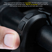Load image into Gallery viewer, Bicycle Electric Horn Alarm With Anti-Theft Alarm Function Adjustable Super-Loud Bicycle Bell USB Charging