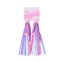 Load image into Gallery viewer, 1Pair Children' Bicycle Handlebar Ribbon Stars Butterflies Tassels Handlebar Plugs Decoration Bicycle Accessories